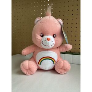 Cheer Bear Care Bear Plush Stuffed Animal 2003 9" Character Toy Pink NWT
